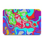 Colorful distorted shapes on a grey background                                                    Plate Mat