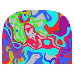 Colorful distorted shapes on a grey background                                                Makeup Case (Medium) from ArtsNow.com Back