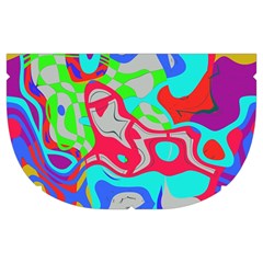 Colorful distorted shapes on a grey background                                                Makeup Case (Medium) from ArtsNow.com Side Right