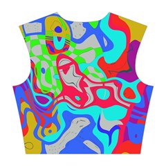 Colorful distorted shapes on a grey background                                                     Cotton Crop Top from ArtsNow.com Back