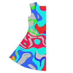 Colorful distorted shapes on a grey background                                                         Short Sleeve V Back Left