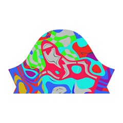 Colorful distorted shapes on a grey background                                                         Short Sleeve V Left Sleeve