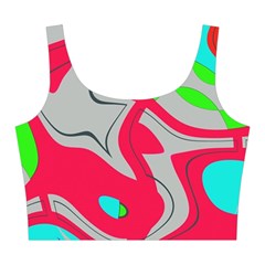 Colorful distorted shapes on a grey background                                                    Midi Sleeveless Dress from ArtsNow.com Top Front