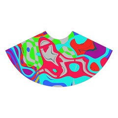 Colorful distorted shapes on a grey background                                                    Midi Sleeveless Dress from ArtsNow.com Skirt Back