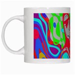 Colorful distorted shapes on a grey background                                                     White Mug