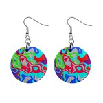 Colorful distorted shapes on a grey background                                                     1  Button Earrings