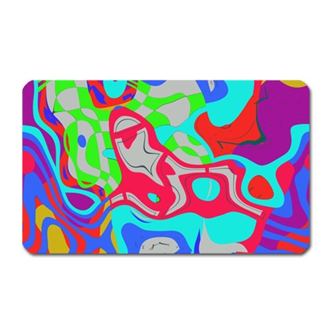 Colorful distorted shapes on a grey background                                                     Magnet (Rectangular) from ArtsNow.com Front