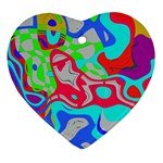 Colorful distorted shapes on a grey background                                                     Ornament (Heart)