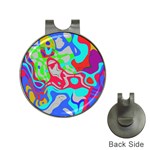 Colorful distorted shapes on a grey background                                                     Golf Ball Marker Hat Clip