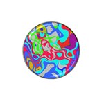 Colorful distorted shapes on a grey background                                                     Hat Clip Ball Marker