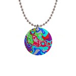 Colorful distorted shapes on a grey background                                                     1  Button Necklace