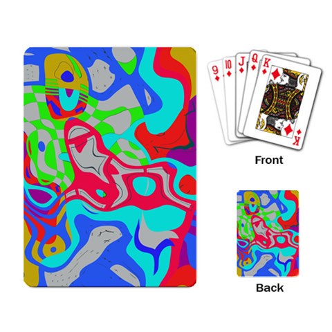 Colorful distorted shapes on a grey background                                                     Playing Cards Single Design from ArtsNow.com Back