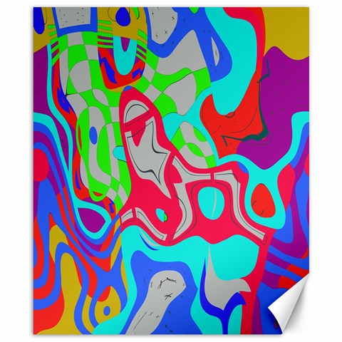 Colorful distorted shapes on a grey background                                                     Canvas 8  x 10  from ArtsNow.com 8.15 x9.66  Canvas - 1