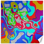 Colorful distorted shapes on a grey background                                                     Canvas 12  x 12 