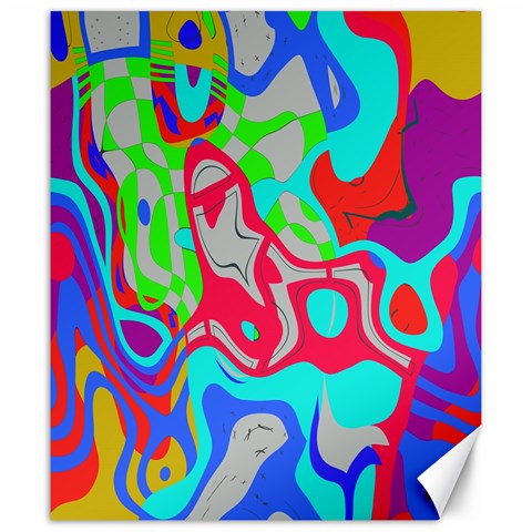 Colorful distorted shapes on a grey background                                                     Canvas 20  x 24  from ArtsNow.com 19.57 x23.15  Canvas - 1