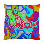 Colorful distorted shapes on a grey background                                                    Standard Cushion Case (Two Sides)