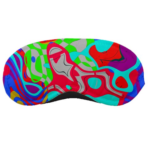 Colorful distorted shapes on a grey background                                                     Sleeping Mask from ArtsNow.com Front