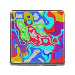 Colorful distorted shapes on a grey background                                                     Memory Card Reader (Square)