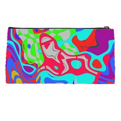 Colorful distorted shapes on a grey background                                                    Pencil Case from ArtsNow.com Back