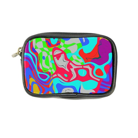 Colorful distorted shapes on a grey background                                                     Coin Purse from ArtsNow.com Front