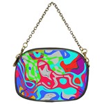 Colorful distorted shapes on a grey background                                                     Chain Purse (Two Sides)