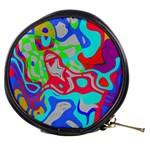 Colorful distorted shapes on a grey background                                                     Mini Makeup Bag