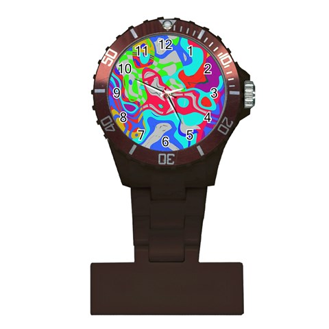 Colorful distorted shapes on a grey background                                                     Nurses Watch from ArtsNow.com Front