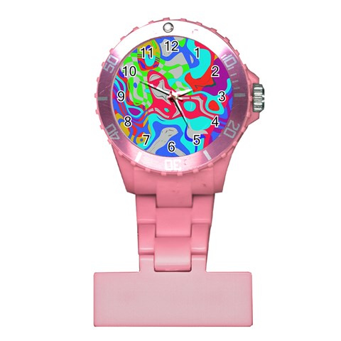 Colorful distorted shapes on a grey background                                                     Nurses Watch from ArtsNow.com Front