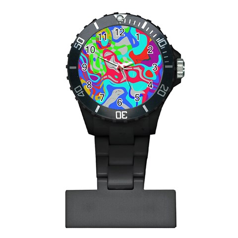 Colorful distorted shapes on a grey background                                                     Nurses Watch from ArtsNow.com Front