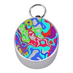 Colorful distorted shapes on a grey background                                                     Silver Compass (Mini)