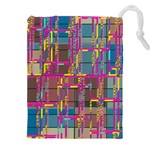 Colorful shapes texture                                               Drawstring Pouch (5XL)