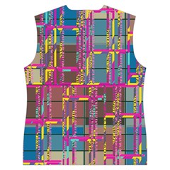 Colorful shapes texture                                                Women s Button Up Puffer Vest from ArtsNow.com Back