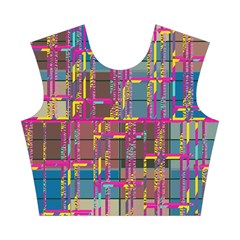 Colorful shapes texture                                                   Cotton Crop Top from ArtsNow.com Front