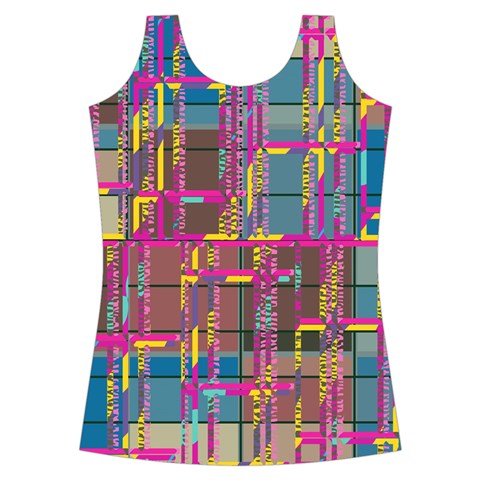 Colorful shapes texture                                                  Criss cross Back Tank Top from ArtsNow.com Front