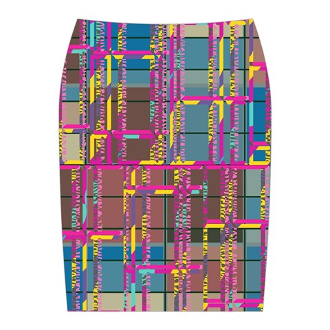 Colorful shapes texture                                                  Midi Wrap Pencil Skirt from ArtsNow.com Back