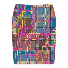 Colorful shapes texture                                                  Midi Wrap Pencil Skirt from ArtsNow.com Back