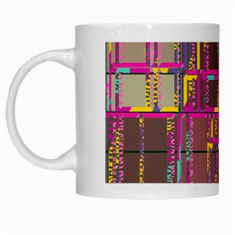 Colorful shapes texture                                                   White Mug from ArtsNow.com Left