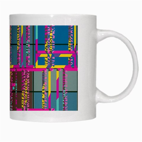 Colorful shapes texture                                                   White Mug from ArtsNow.com Right