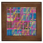 Colorful shapes texture                                                   Framed Tile