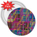 Colorful shapes texture                                                   3  Button (10 pack)