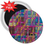 Colorful shapes texture                                                   3  Magnet (10 pack)