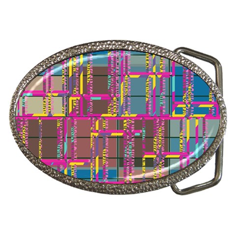 Colorful shapes texture                                                   Belt Buckle from ArtsNow.com Front