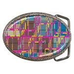 Colorful shapes texture                                                   Belt Buckle