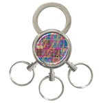 Colorful shapes texture                                                   3-Ring Key Chain