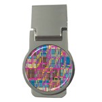 Colorful shapes texture                                                   Money Clip (Round)