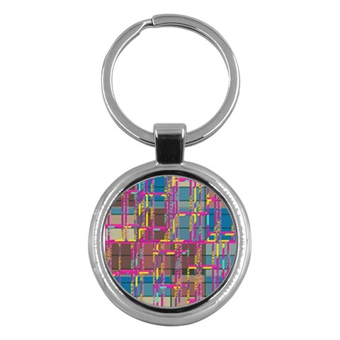 Colorful shapes texture                                                   Key Chain (Round) from ArtsNow.com Front