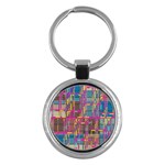 Colorful shapes texture                                                   Key Chain (Round)