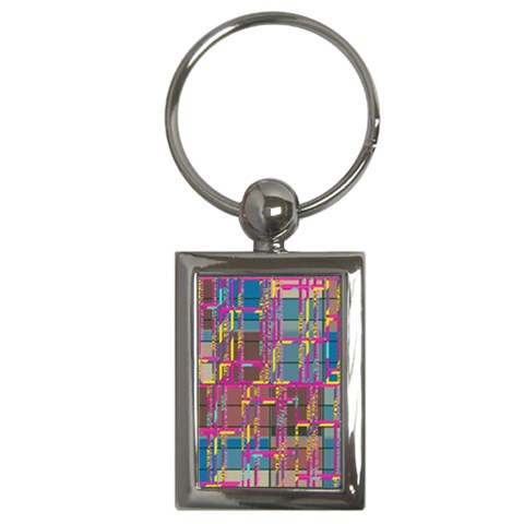 Colorful shapes texture                                                   Key Chain (Rectangle) from ArtsNow.com Front