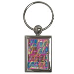 Colorful shapes texture                                                   Key Chain (Rectangle)