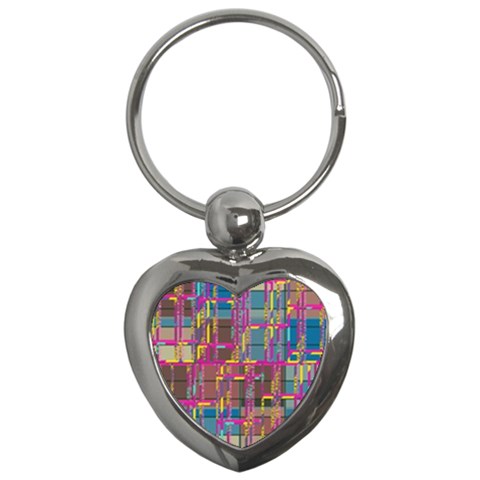 Colorful shapes texture                                                   Key Chain (Heart) from ArtsNow.com Front